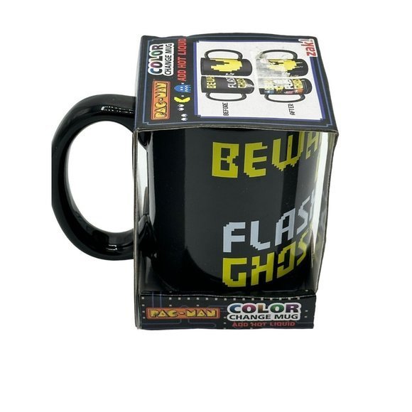 Pac-Man Color Changing Coffee Mug Cup Collectible Black - NEW - Picture 4 of 7